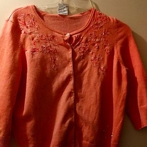 Light orange Faded Glory button up sweater
